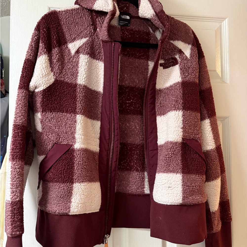 The North Face Sherpa Plaid Fleece Jacket | Size M